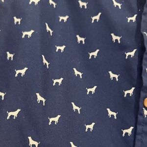 Paper Denim & Cloth Navy Blue Top with White Dog Print